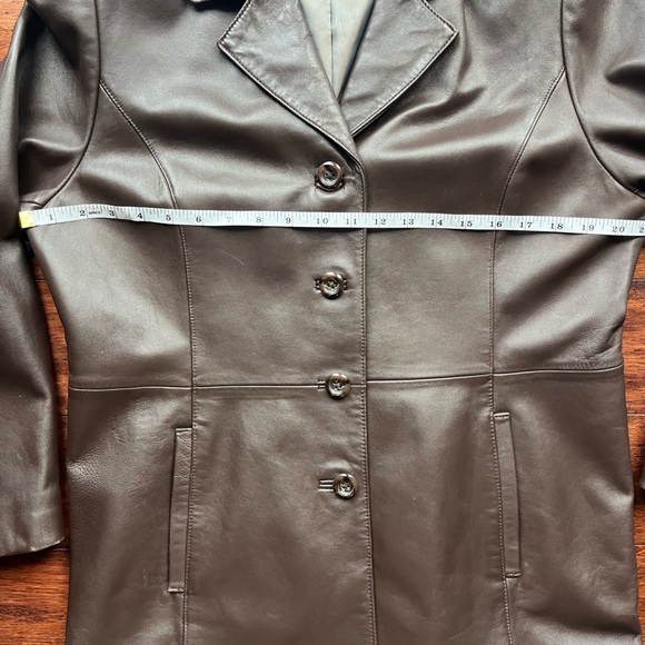 Buttery Soft Brown Leather jacket blazer Croftt & Barrow light Fall - Picture 12 of 12